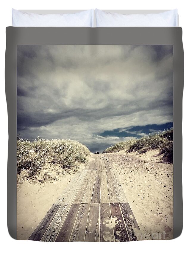 Photograph Duvet Cover featuring the photograph Stairway to Heaven by Alexandra Vusir