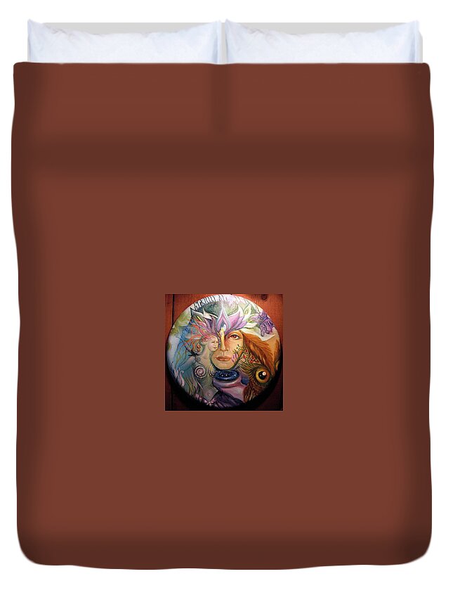 Masks Duvet Cover featuring the mixed media Star Dancer by Sofanya White
