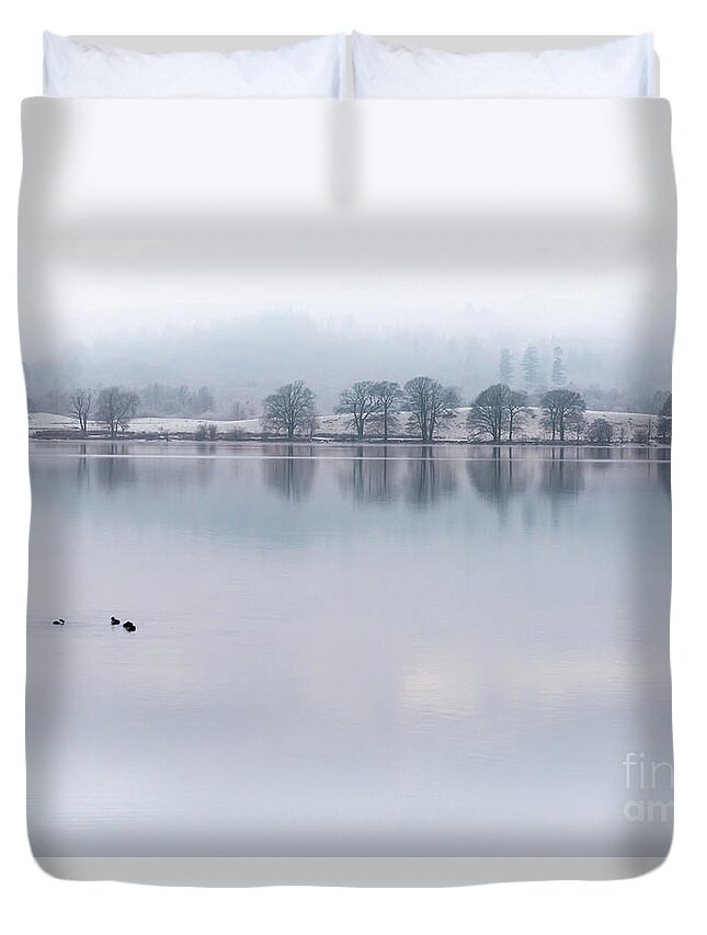 Lake District Duvet Cover featuring the photograph Still Water Lake, Cumbria by Perry Rodriguez