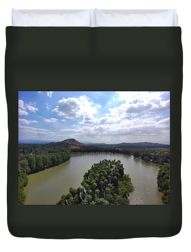 Lake Duvet Cover featuring the photograph Still Waters at Evans Lake by Marcus Jones
