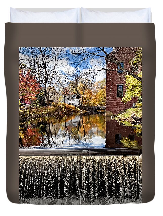 Water Duvet Cover featuring the photograph Stillness and Motion by Christopher Brown