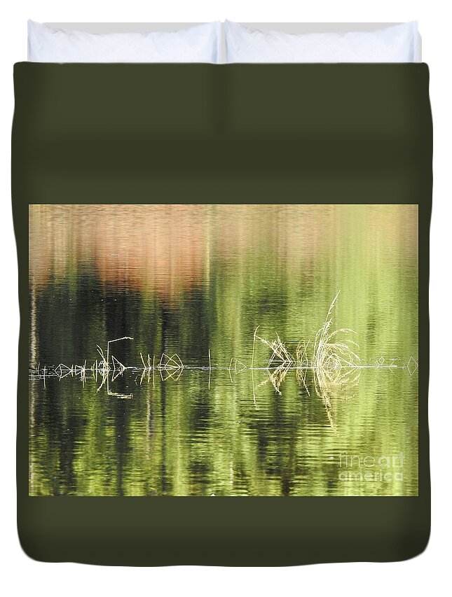Water Duvet Cover featuring the photograph Stillness by Nicola Finch