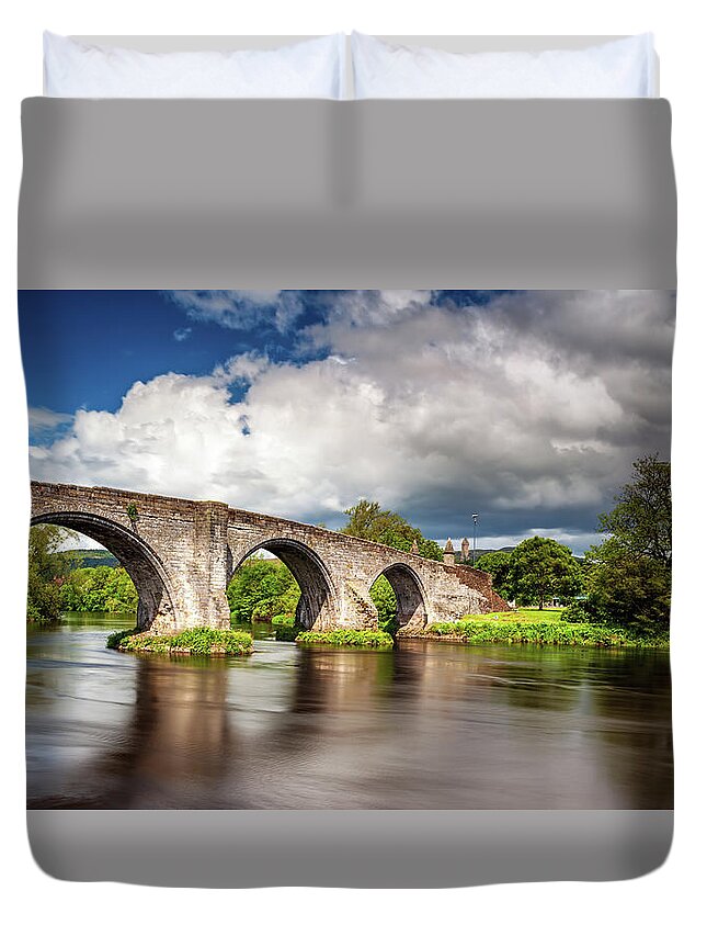 Bridge Duvet Cover featuring the photograph Stirling bridge by Grant Glendinning