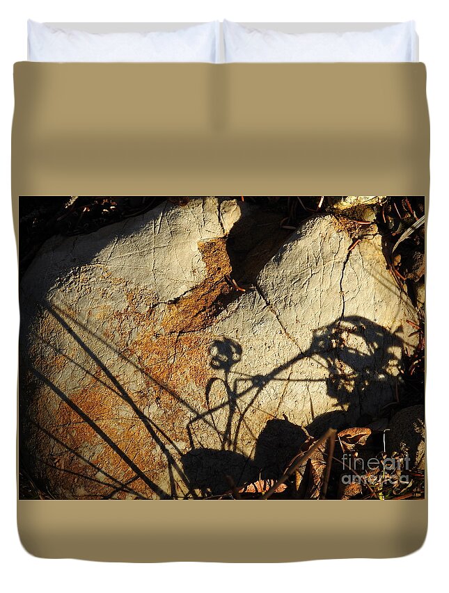 Stone Duvet Cover featuring the photograph Storied stone by Nicola Finch