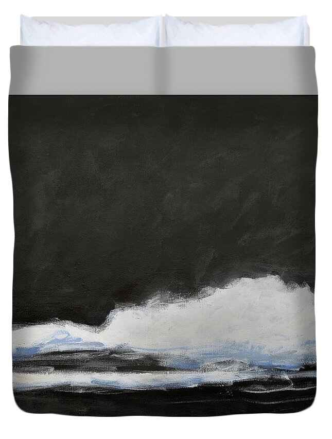 Cloud Art Duvet Cover featuring the painting Storm by Amy Giacomelli