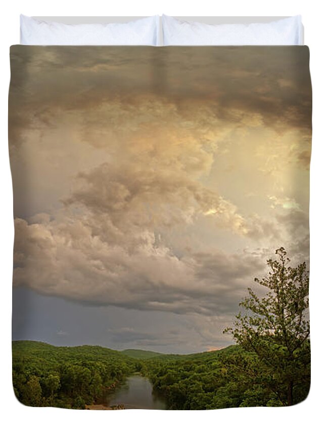 Storm Duvet Cover featuring the photograph Storm at Owls Bend by Robert Charity