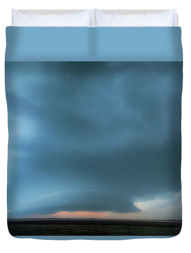 Nebraskasc Duvet Cover featuring the photograph Storm Chasing Supercells in Nebraska 038 by Dale Kaminski
