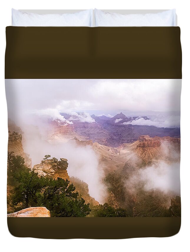 Colorado River Duvet Cover featuring the photograph Storm in the Canyon by Rick Furmanek