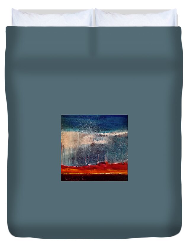 Painting Duvet Cover featuring the painting Storm by Les Leffingwell