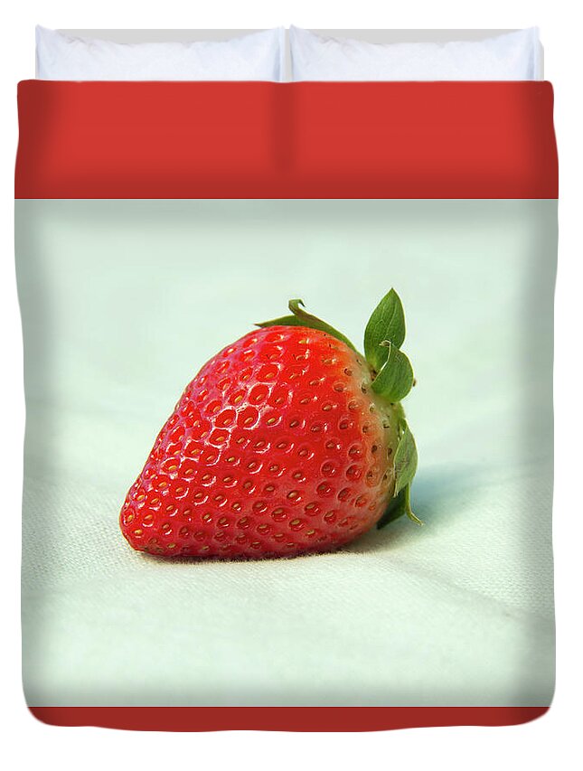 Strawberry Duvet Cover featuring the photograph Strawberry by MPhotographer