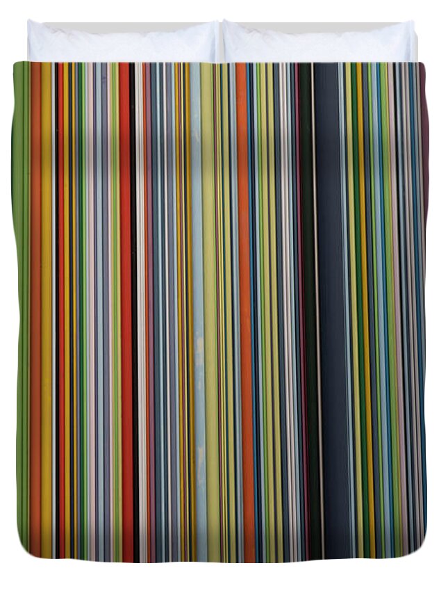 Stripes Duvet Cover featuring the photograph Stripes by Elaine Teague