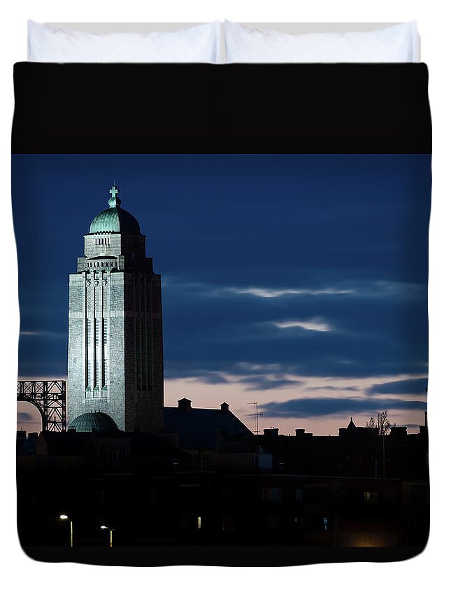 Architecture Duvet Cover featuring the photograph Sturdy Giant by Marko Hannula