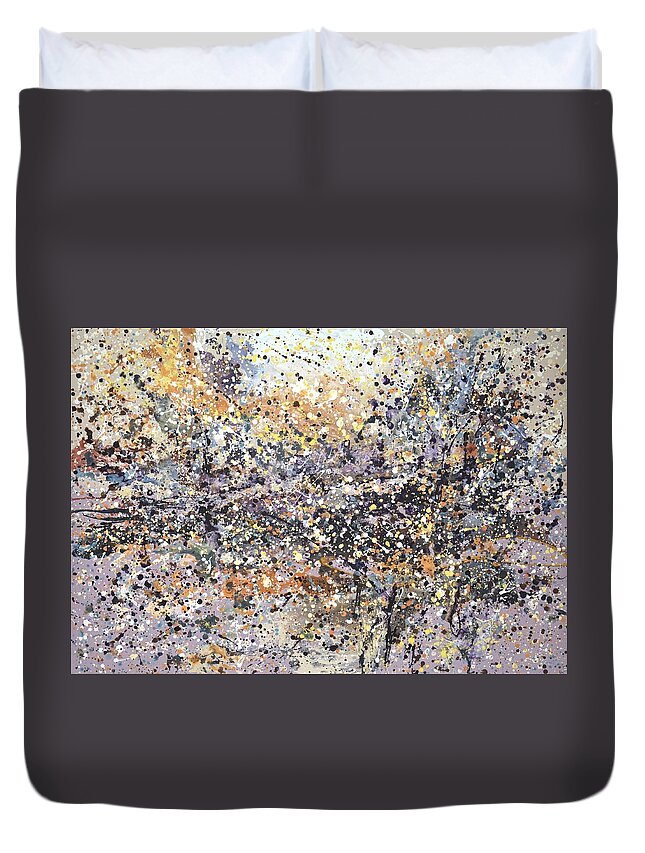 Expression Duvet Cover featuring the painting 	Subjective landscape 3. by Iryna Kastsova