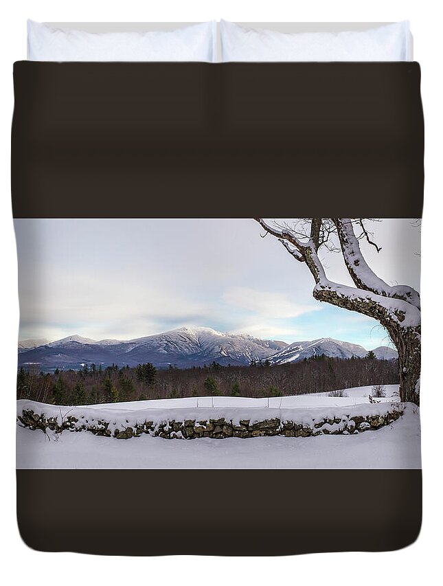 Sugar Duvet Cover featuring the photograph Sugar Hill Snow Scene by White Mountain Images