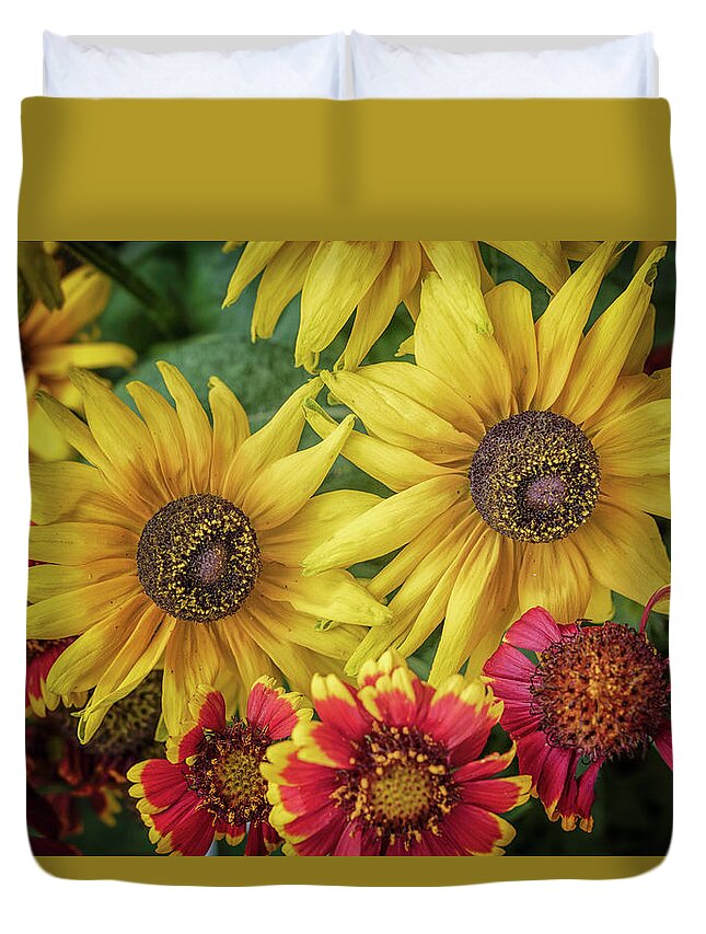 Floral Duvet Cover featuring the photograph Summer Blooms by Steve Kelley