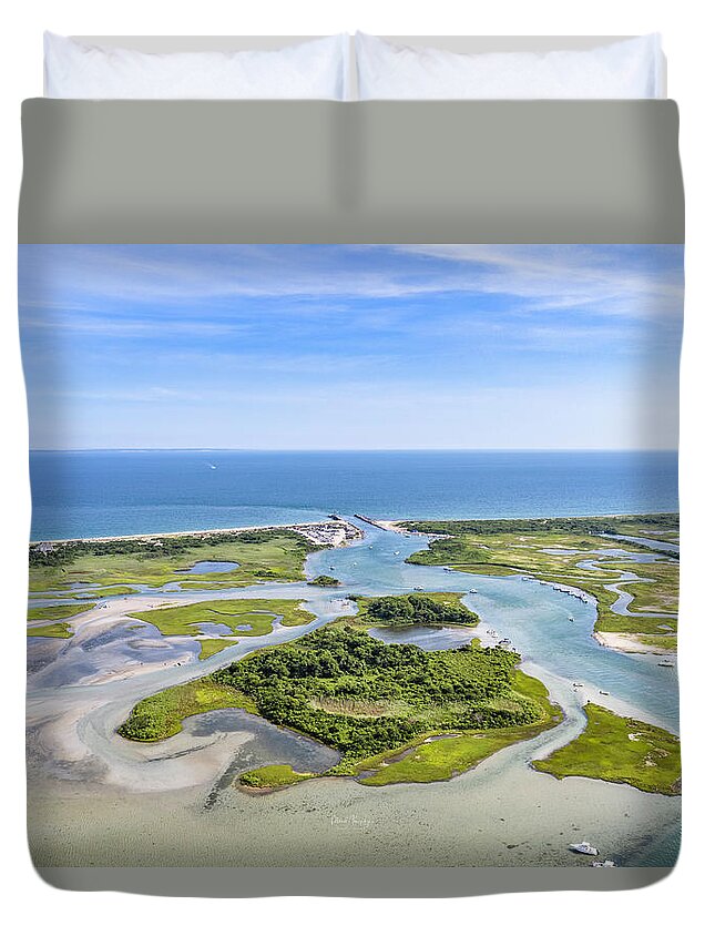 Charlestown Duvet Cover featuring the photograph Summer Playground by Veterans Aerial Media LLC