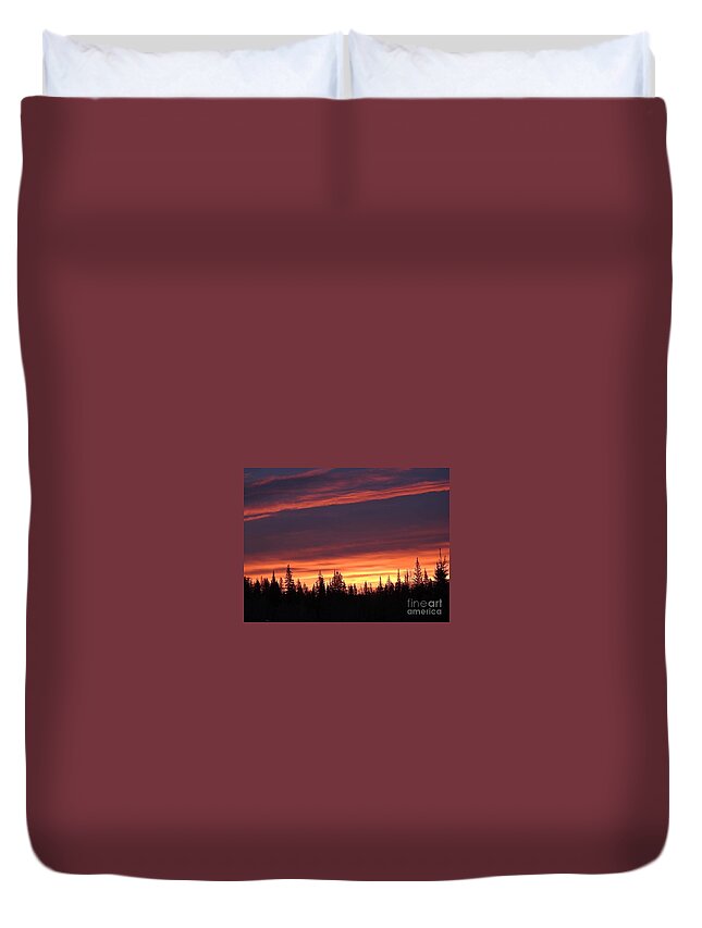 Sunset Duvet Cover featuring the photograph Sundown by Nicola Finch