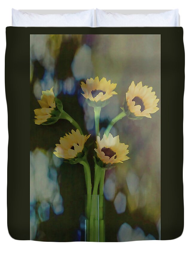 Sunflower Duvet Cover featuring the photograph Sunflower Softness by Roberta Byram