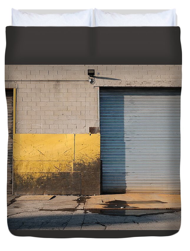 Industrial Duvet Cover featuring the photograph Sunny by Kreddible Trout