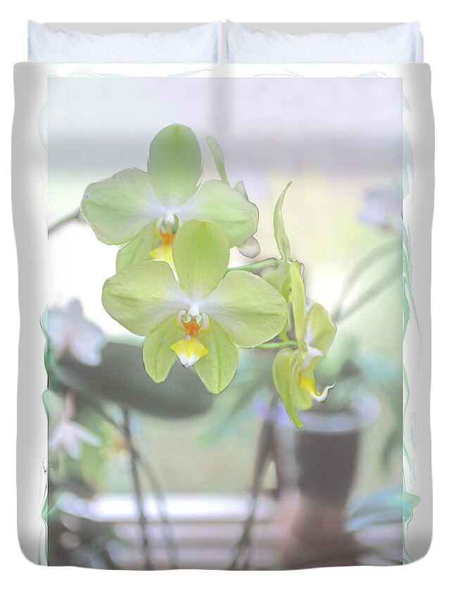 Orchids Duvet Cover featuring the photograph Sunrise by Bruce Frank