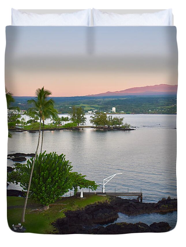 Garyfrichards Duvet Cover featuring the photograph Sunrise On Hawaii Big Island by Gary F Richards