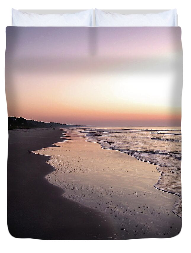 Hilton Head Island Duvet Cover featuring the photograph Sunrise On Hilton Head Island by Phil Perkins