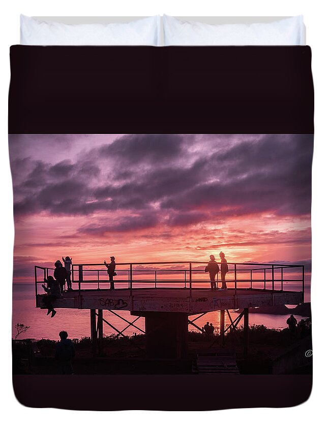 Bonito Point Duvet Cover featuring the photograph Sunset at Bonito Point by Alexander Fedin