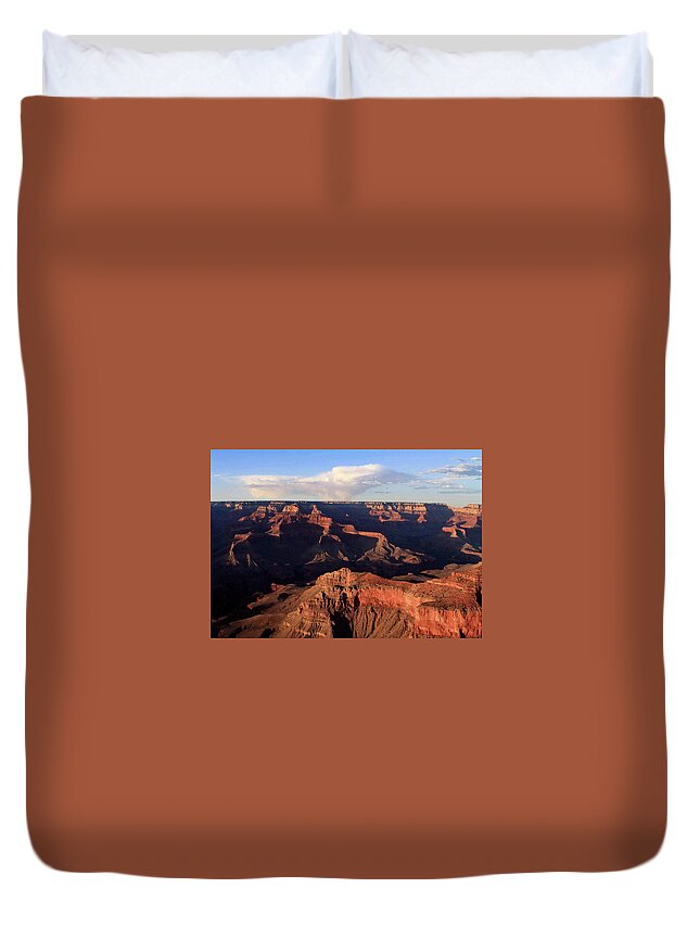 Grand Canyon Sunset Duvet Cover featuring the photograph Sunset at the Grand Canyon by Karen Ruhl
