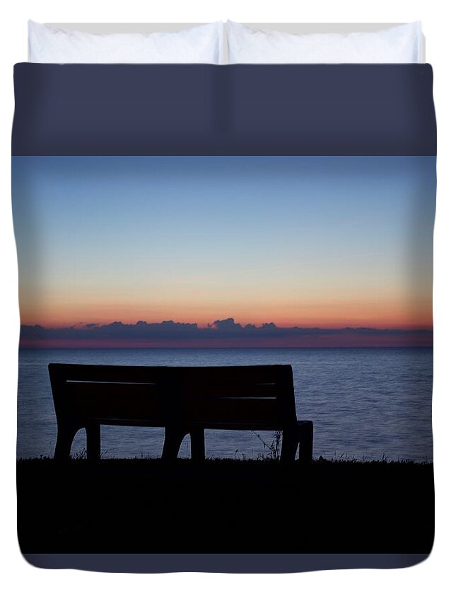 Sunset Duvet Cover featuring the photograph Sunset at the Park by Yvonne M Smith