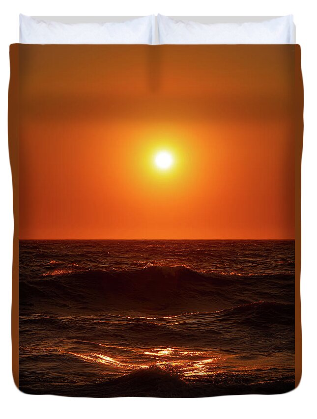 Sunset Duvet Cover featuring the photograph Sunset Haze by Gary Skiff
