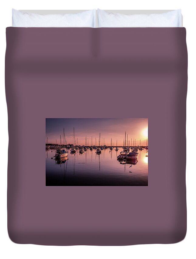 Philippines Duvet Cover featuring the photograph Sunset Trail Harbour by Arj Munoz
