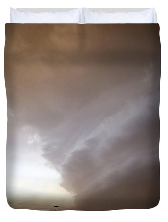 Supercell Duvet Cover featuring the photograph Super Cell Dustnado by Wesley Aston