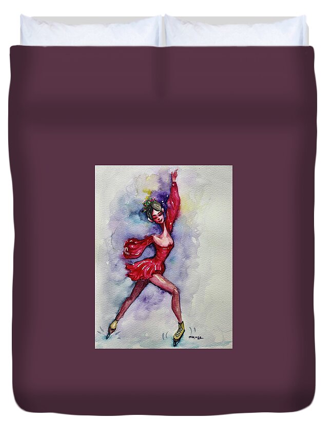  Duvet Cover featuring the painting Super Star by Mikyong Rodgers