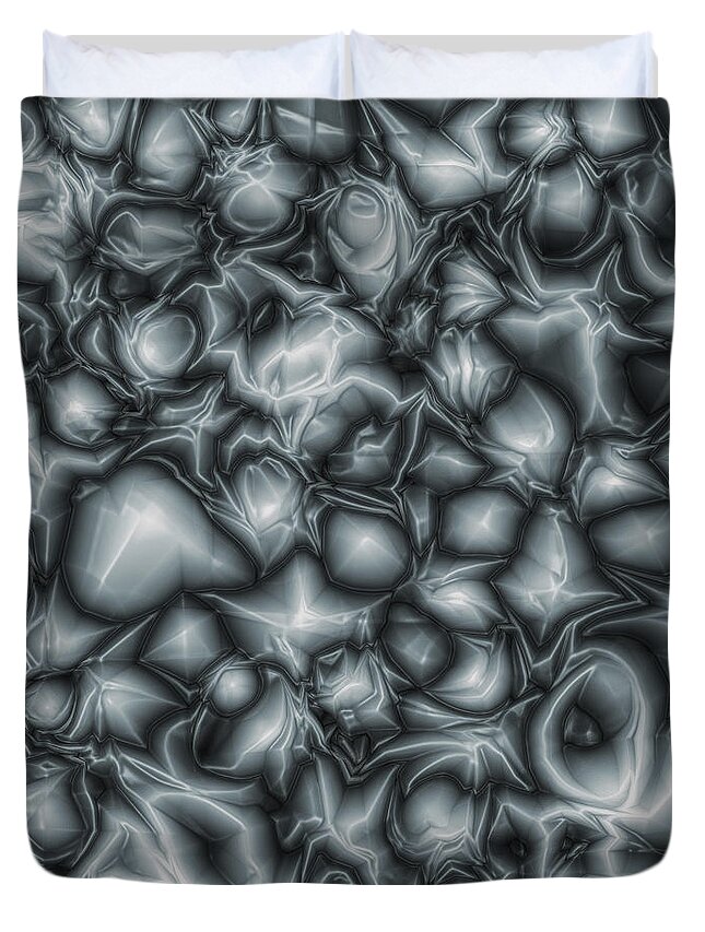 Abstract Duvet Cover featuring the digital art Surface Abstract by Phil Perkins
