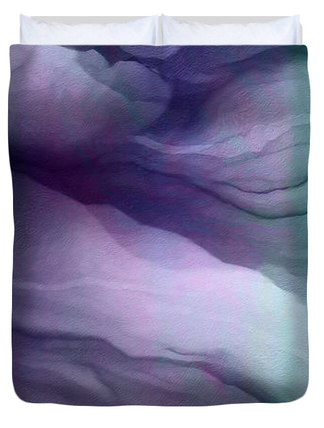 Abstract Art Duvet Cover featuring the painting Surrender - Abstract Art by Jaison Cianelli