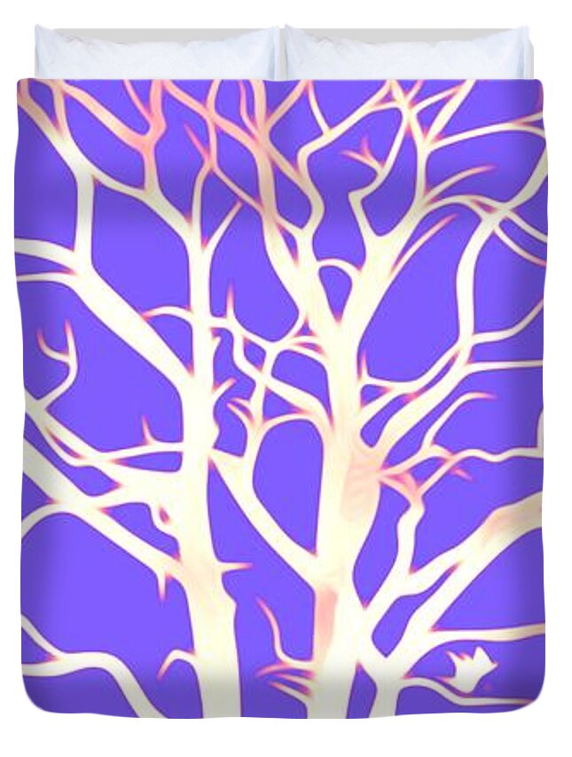 Tree Duvet Cover featuring the digital art Sweet Fall by Auranatura Art