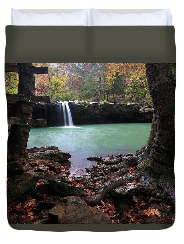  Duvet Cover featuring the photograph swimming Hole by William Rainey