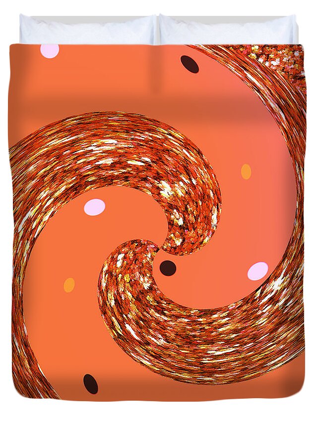 Swirls Duvet Cover featuring the digital art Swirl Abstract by Kae Cheatham