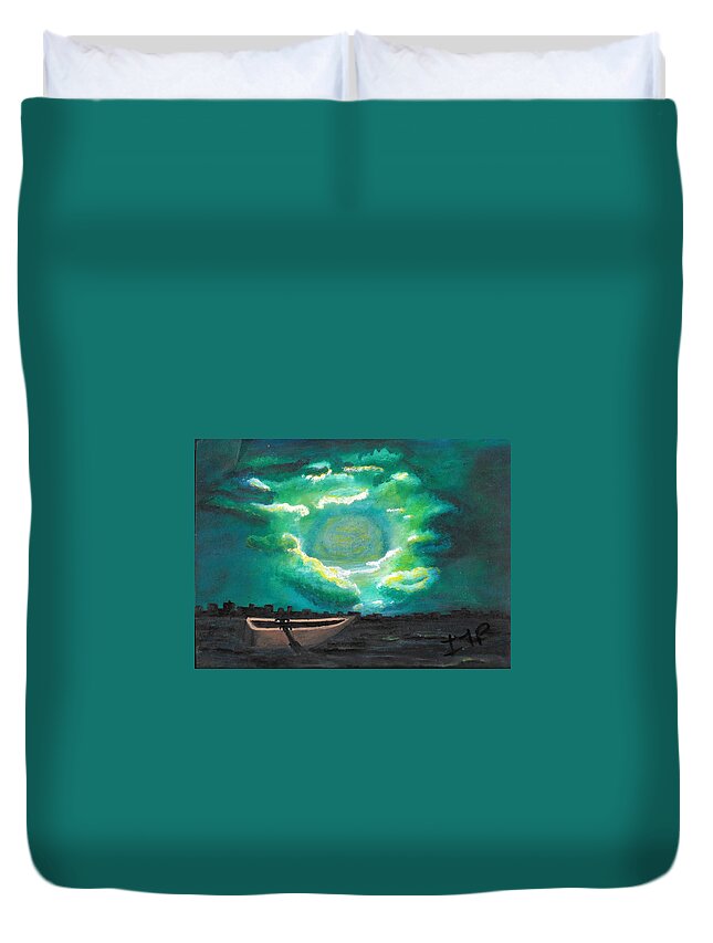 Esoteric Duvet Cover featuring the painting Taken by Esoteric Gardens KN