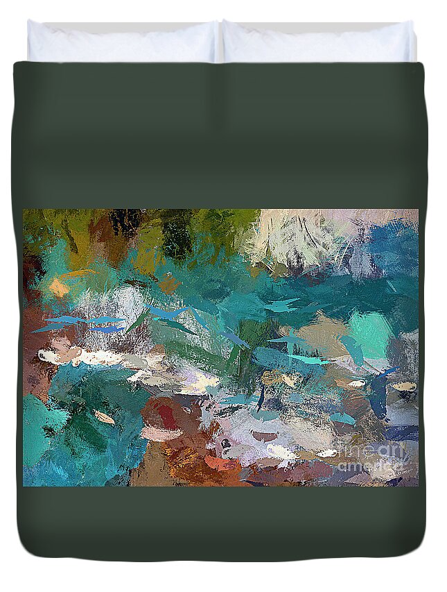 Abstract Duvet Cover featuring the photograph Taking Flight Abstract by Cedric Hampton