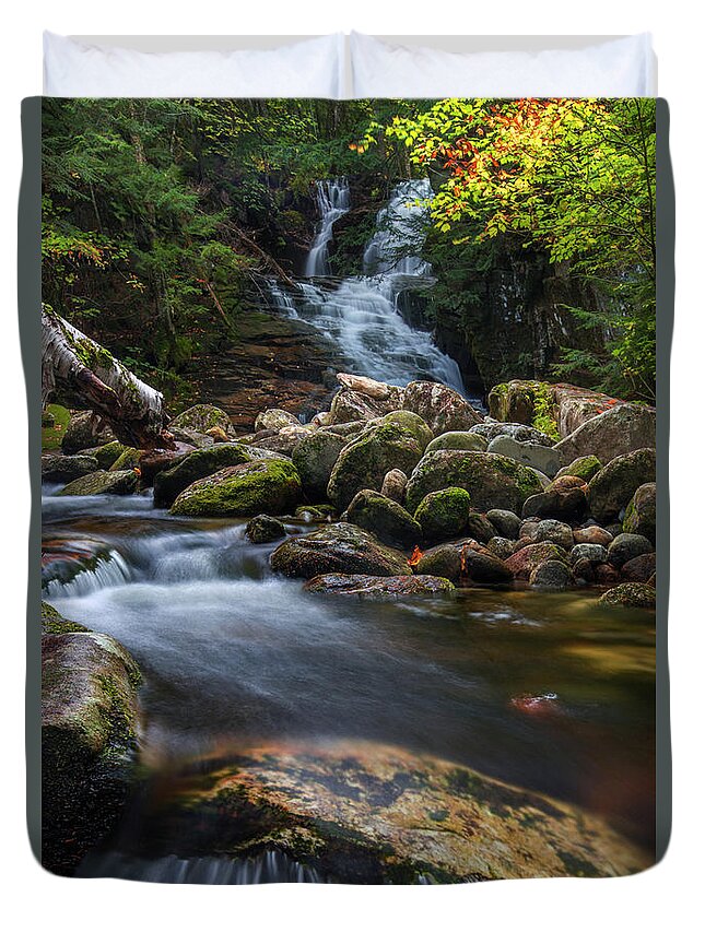 Tama Duvet Cover featuring the photograph Tama Fall Autumn by White Mountain Images
