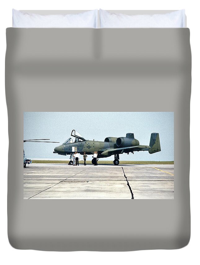  Duvet Cover featuring the photograph Tank Buster by Gordon James
