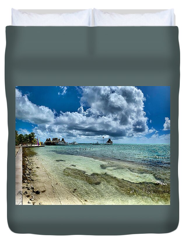 Caribbean Duvet Cover featuring the photograph Tarpon Time by Devin Wilson