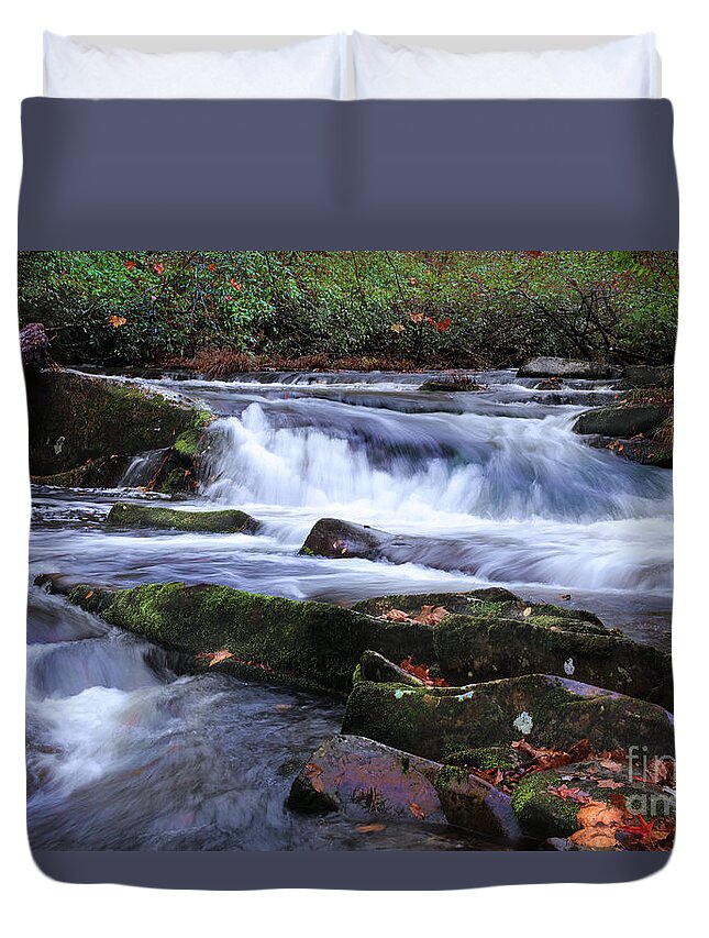 Tellico River Duvet Cover featuring the photograph Tellico Moment by Rick Lipscomb