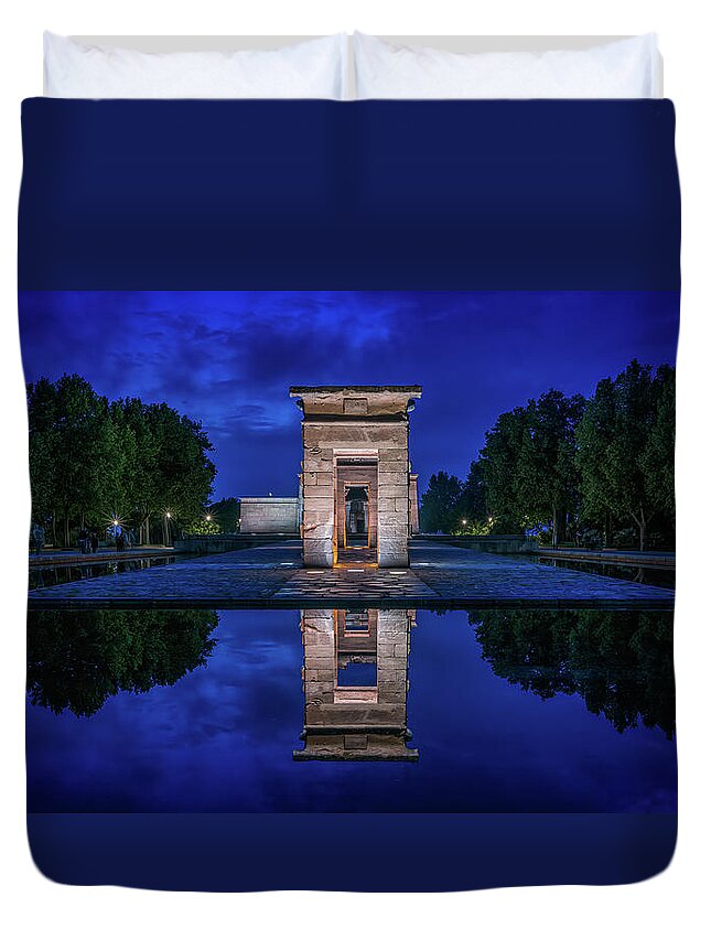 Ancient Duvet Cover featuring the digital art Temple of Debod by Kevin McClish