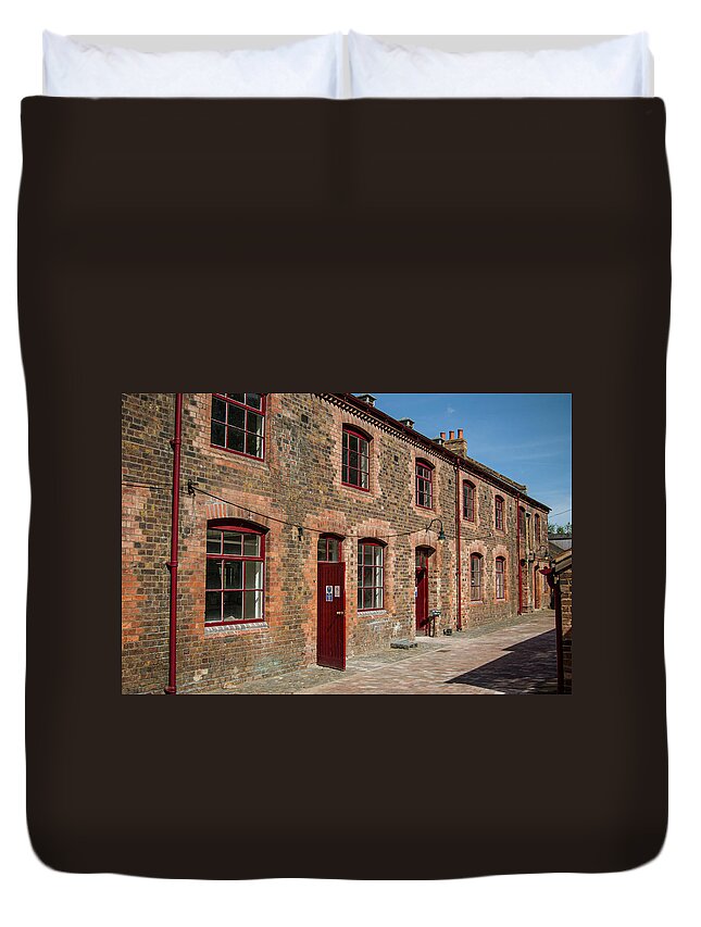 Terrace Duvet Cover featuring the photograph Terraced offices by Average Images