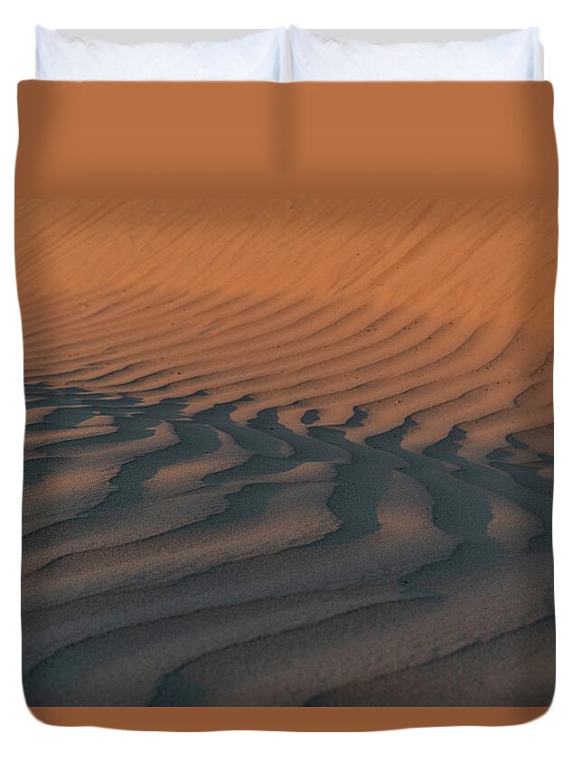Sand Dunes Duvet Cover featuring the photograph Texture by Mary Hone