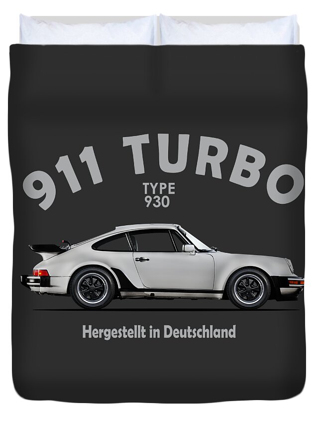 Porsche 911 Turbo Duvet Cover featuring the photograph The 911 Turbo 1984 by Mark Rogan
