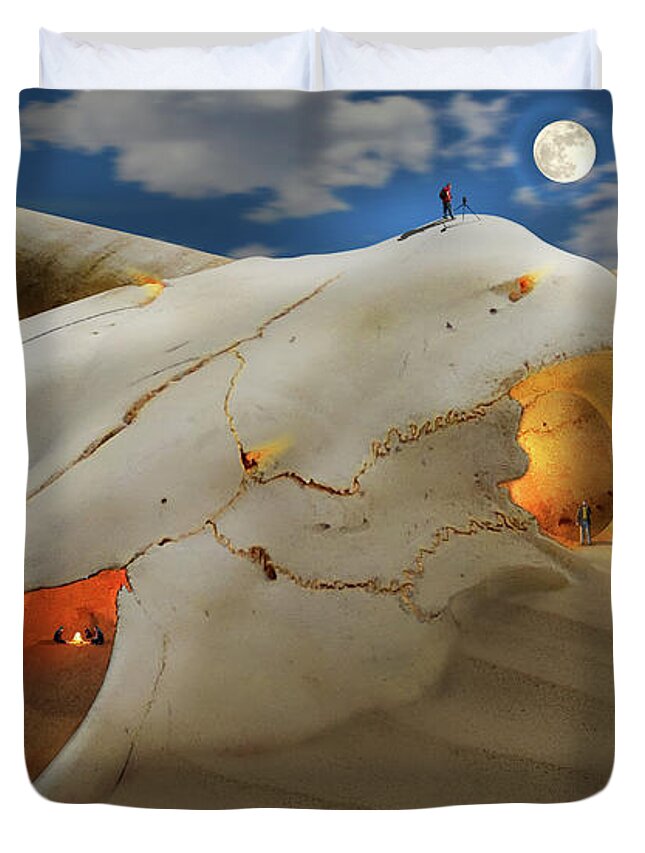 Surrealism Duvet Cover featuring the photograph The Adventurers S E by Mike McGlothlen