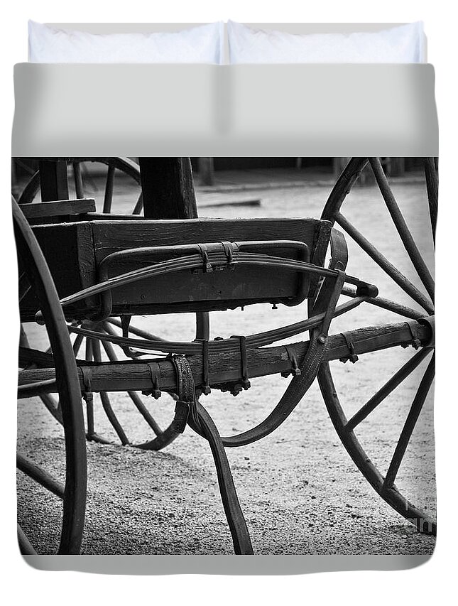 Buggy Duvet Cover featuring the photograph The Back Of A Carriage by Kirt Tisdale